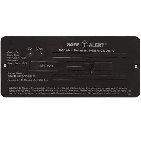 Dual CO and LP Gas Leak Detector Black