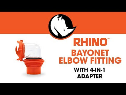 RhinoFLEX Elbow and 4-in-1 Adapter with Swivel Bayonet Fitting