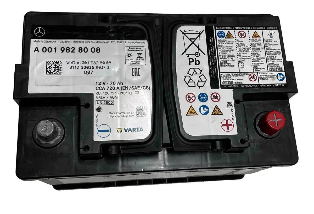 12V, 70AH, MAX 760AMPS Mercedes Engine Battery