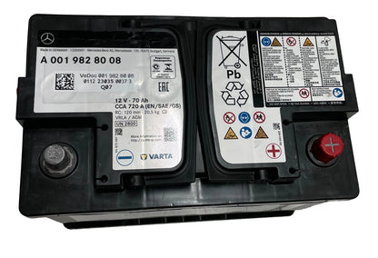 12V, 70AH, MAX 760AMPS Mercedes Engine Battery